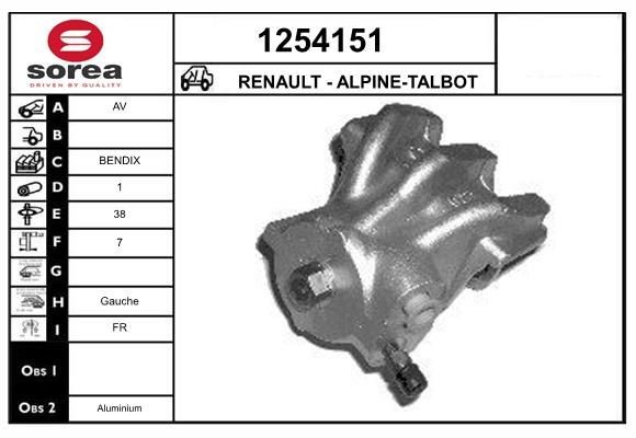 SNRA 1254151: Bremžu suports