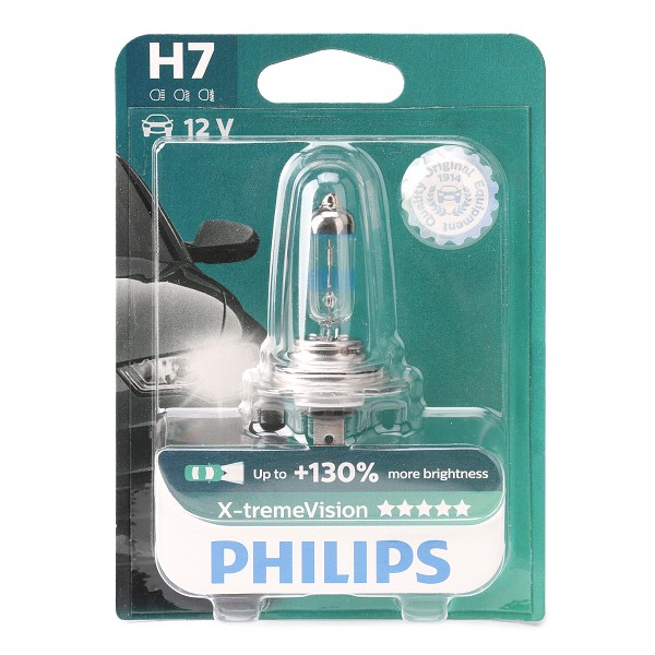 PHILIPS 12972XV+B1: Lemputė, prožektorius 12V, 55W, H7 X-tremeVision