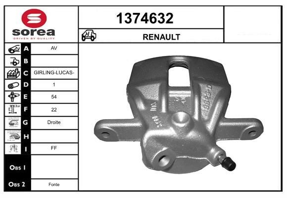 SNRA 1374632: Bremžu suports