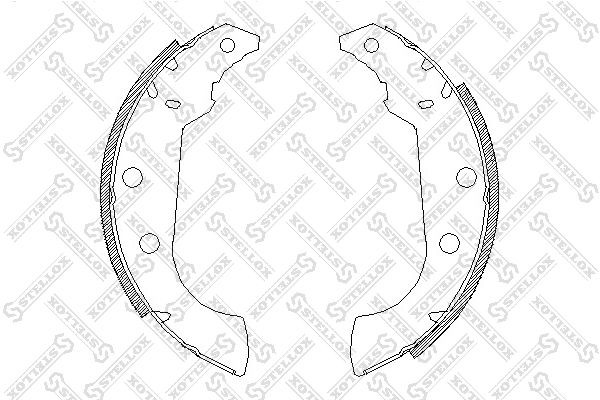 STELLOX 146 101-SX: Juego de zapatas de frenos Eje trasero, 228,6mm, con palanca