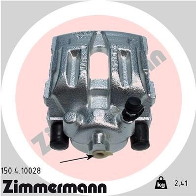 ZIMMERMANN 150.4.10028: Bremžu suports Aizm. tilts labajā pusē, bez kronšteina