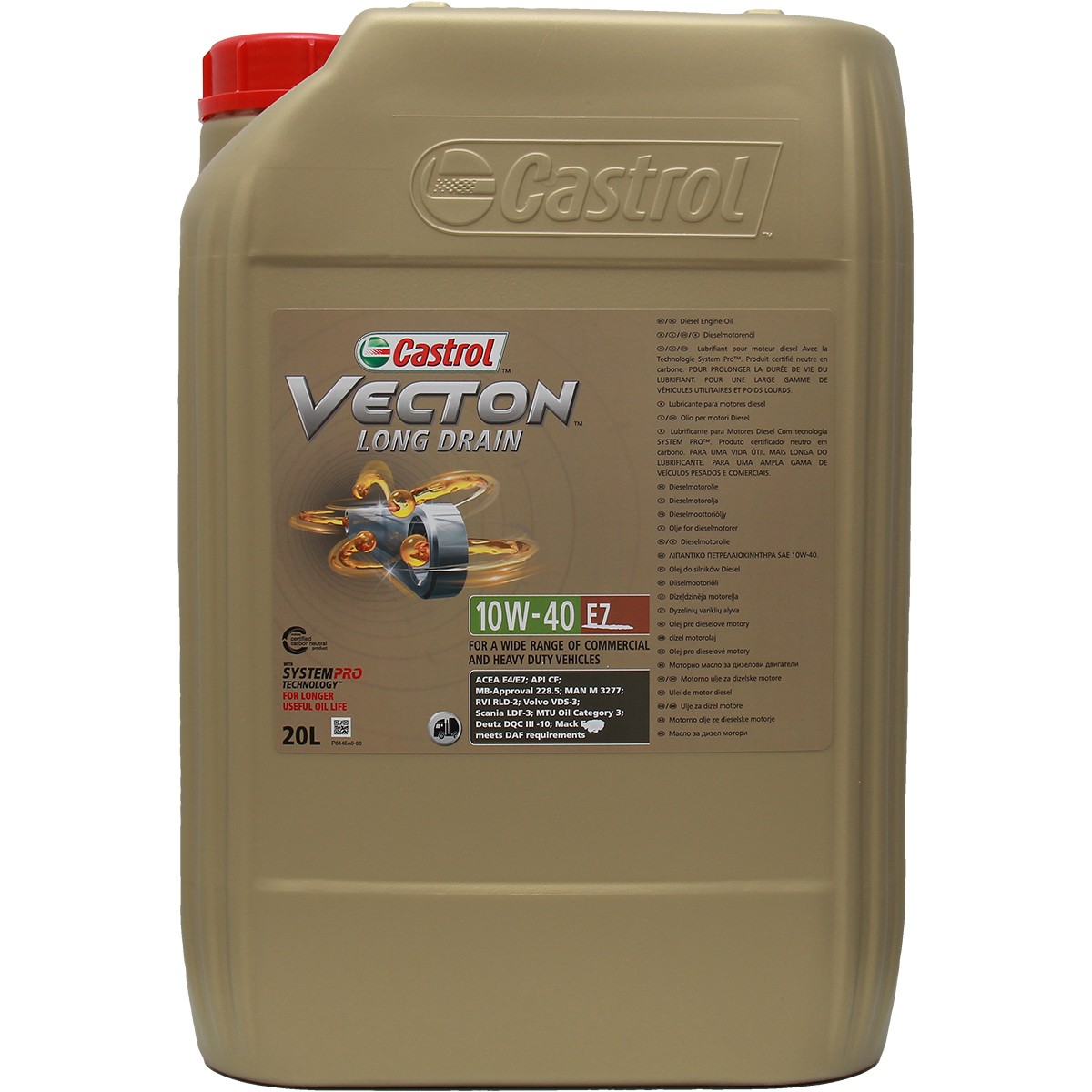 CASTROL 154BF1: Motoröl 20l, 10W-40 Vecton, Long Drain E7