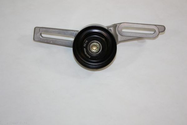 AUTOMEGA 160088310: Įtempiklio skriemulys, V formos rumbuotas diržas Ø: 65mm, Ø: 65mm, su laikikliu
