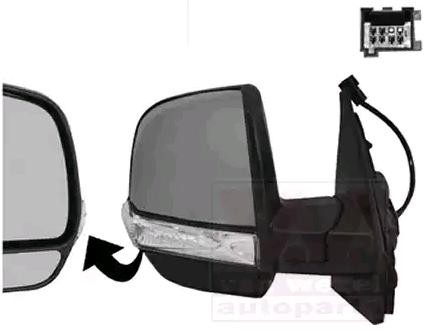 VAN WEZEL 1638818: Specchietto retrovisore esterno * HAGUS * Dx