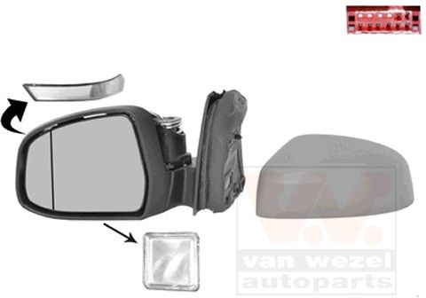 VAN WEZEL 1945827: Specchietto retrovisore esterno * HAGUS * Sx