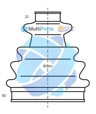 ODM-MULTIPARTS 21-990098: Комплект маншон, полуоска