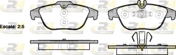 ROADHOUSE 21305.00: Piduriklotsid Tagasild, koos lisadega, koos vedruga, koos kleepfooliumiga