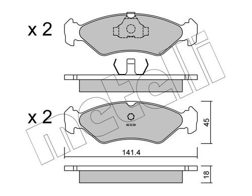 METELLI 22-0073-0: Piduriklotsid