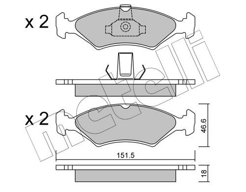 METELLI 22-0093-0: Piduriklotsid