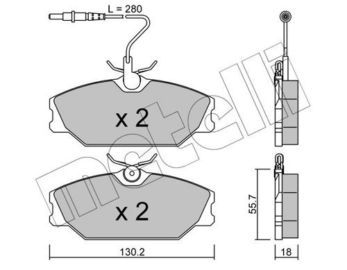 METELLI 22-0142-0: Plăcuțe de frână