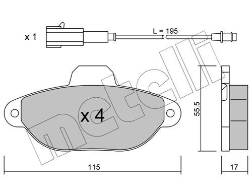 METELLI 22-0159-2: Bremseklodser