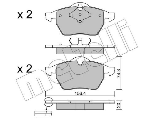 METELLI 22-0181-2: Bremsbeläge