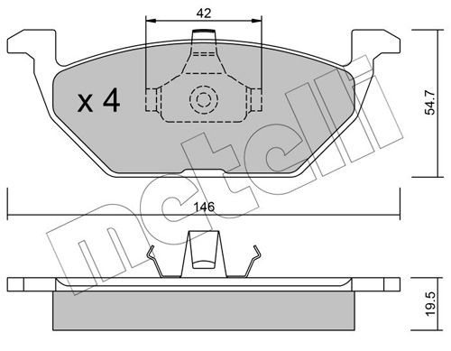 METELLI 22-0211-0: Piduriklotsid