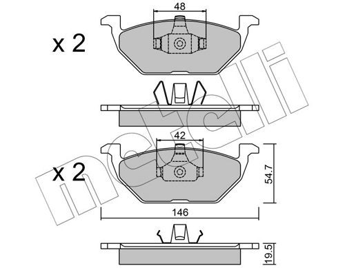 METELLI 22-0211-1: Piduriklotsid