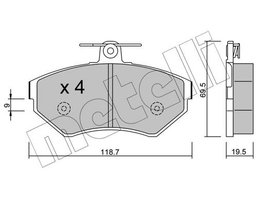 METELLI 22-0215-0: Piduriklotsid