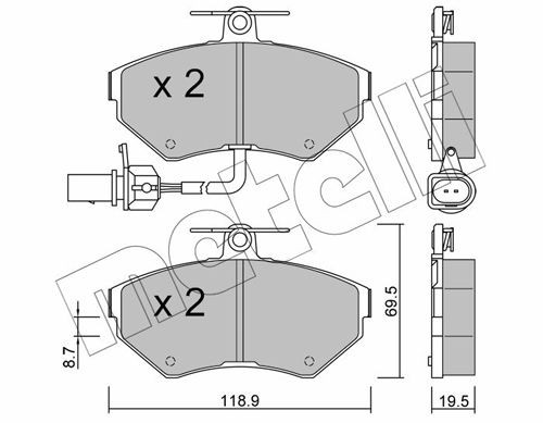 METELLI 22-0215-2: Plăcuțe de frână