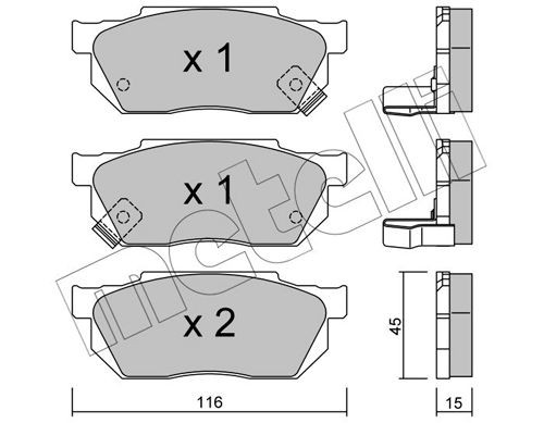 METELLI 22-0247-1: Plaquettes de frein