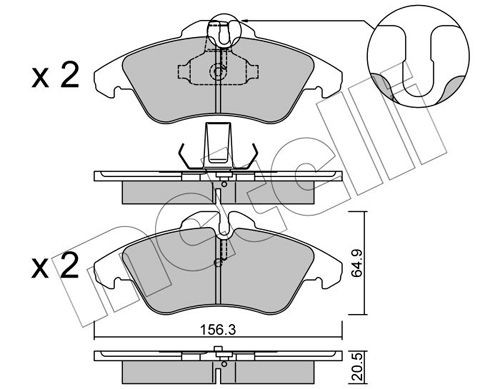 METELLI 22-0256-0: Piduriklotsid