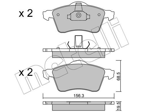 METELLI 22-0263-0: Piduriklotsid