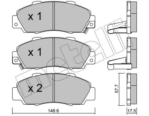 METELLI 22-0298-0: Piduriklotsid