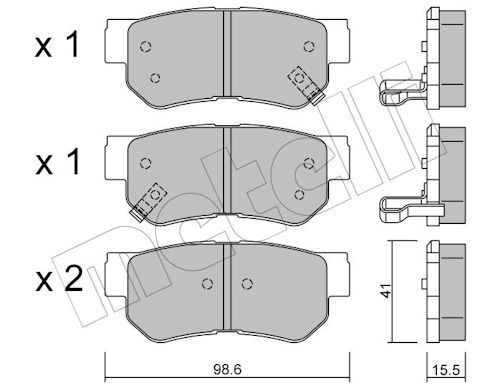METELLI 22-0365-0: Piduriklotsid