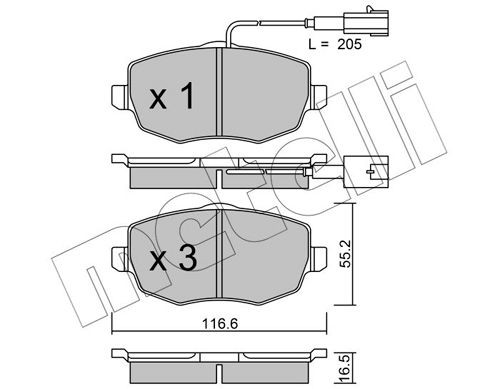 METELLI 22-0528-1: Bremseklodser