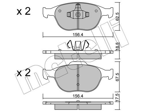METELLI 22-0533-0: Piduriklotsid