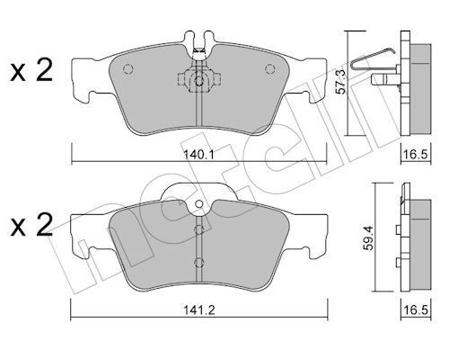 METELLI 22-0568-0: Piduriklotsid