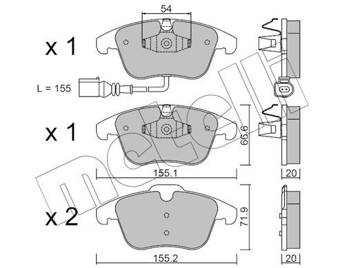 METELLI 22-0675-1: Piduriklotsid
