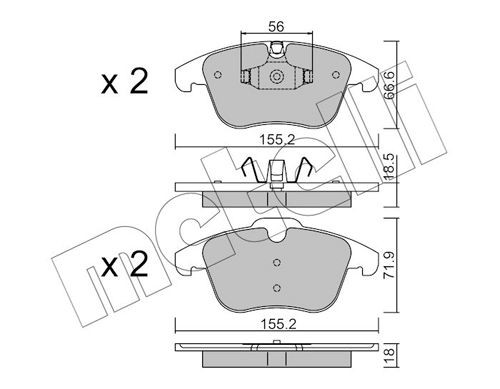 METELLI 22-0675-5: Piduriklotsid