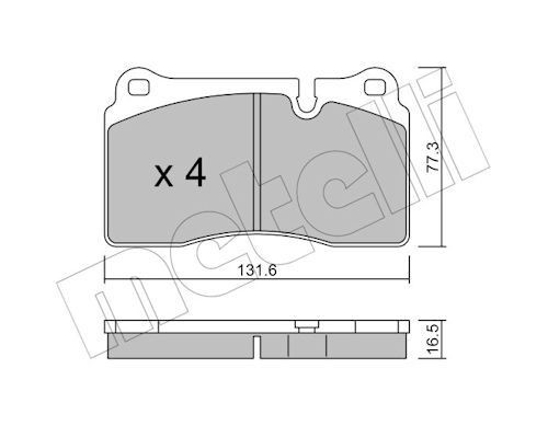 METELLI 22-0695-0: Piduriklotsid