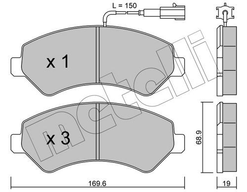 METELLI 22-0709-0: Piduriklotsid