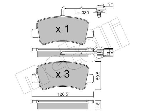 METELLI 22-0899-0: Piduriklotsid