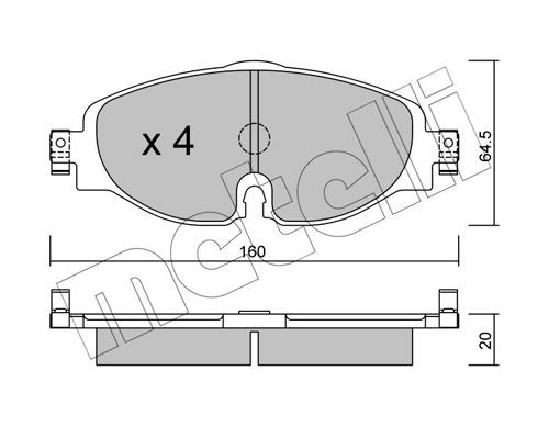 METELLI 22-0950-0: Piduriklotsid