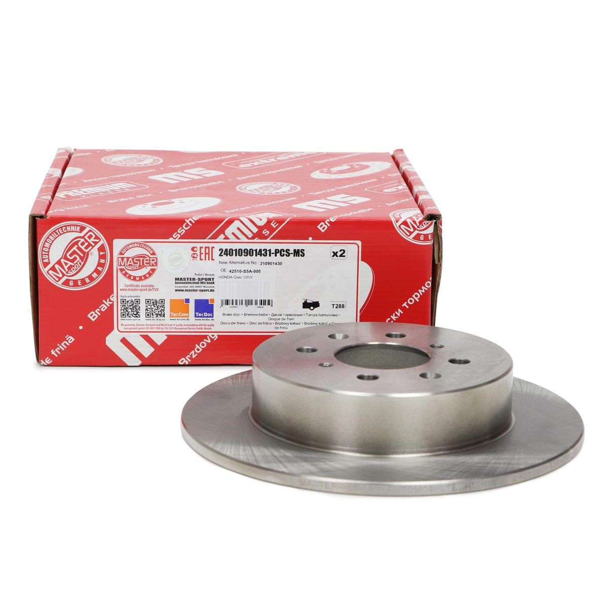 MASTER-SPORT 24010901431-PCS-MS: Disco de freno Eje trasero, Ø: 260mm, macizo, Ø: 260mm