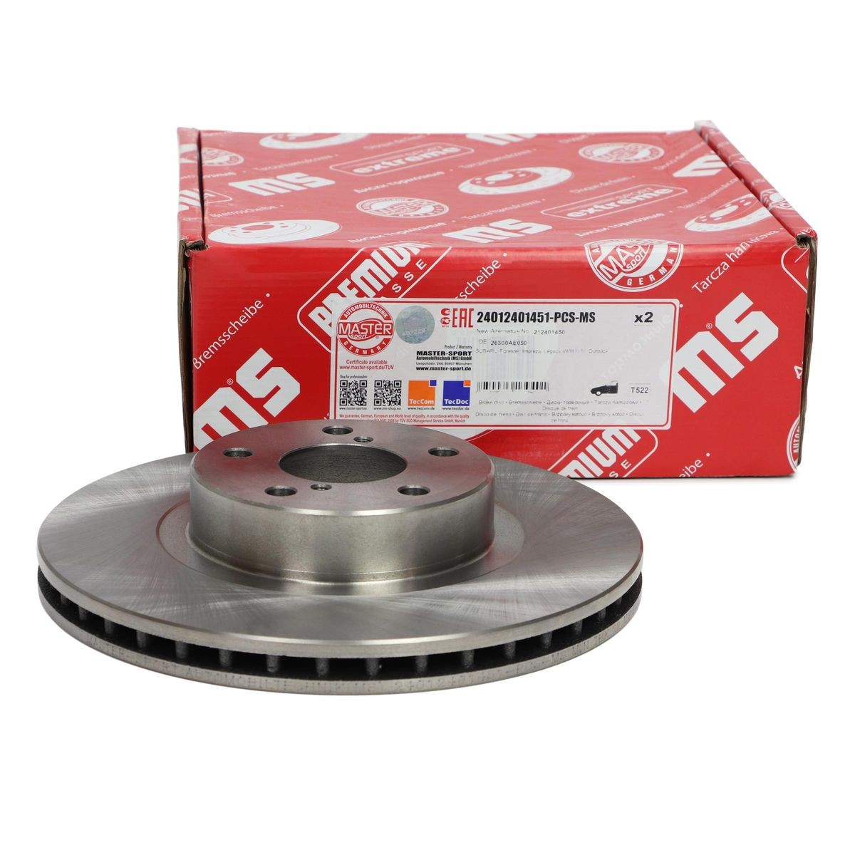 MASTER-SPORT 24012401451-PCS-MS: Disco de freno Eje delantero, Ø: 277mm, ventilado, Ø: 277mm