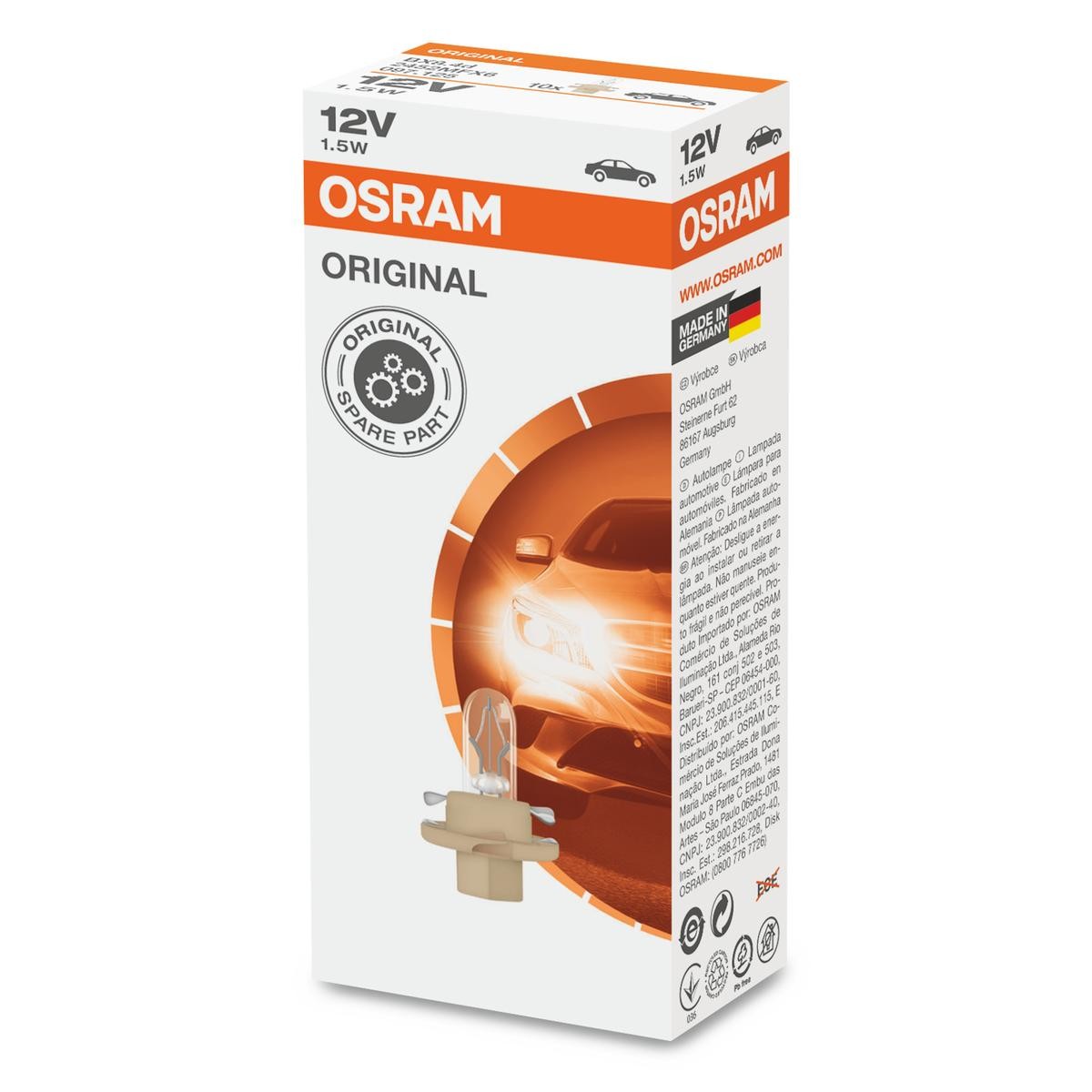 OSRAM 2452MFX6: Крушка с нагреваема жичка, осветление на уредите ORIGINAL ORIGINAL LINE