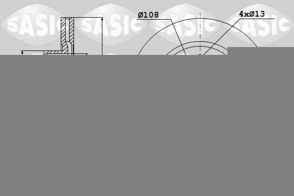 SASIC 2464W14J: Bremseskive foraksel, Ø: 266mm, ventileret, Ø: 266mm