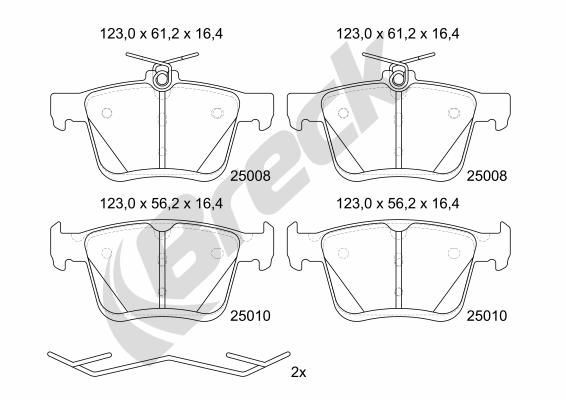 BRECK 25008 00 704 00: Piduriklotsid
