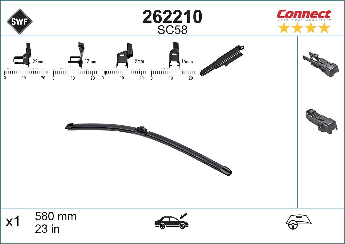 SWF 262210: Scheibenwischer 580mm Alternative Connect