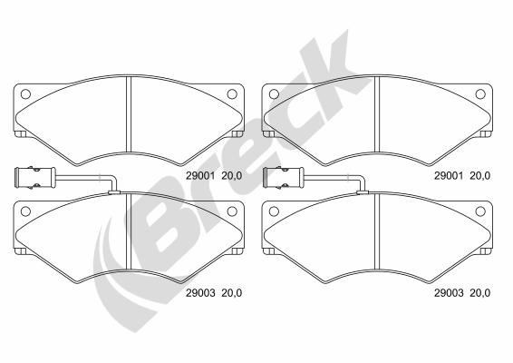 BRECK 29001 00 902 10: Piduriklotsid