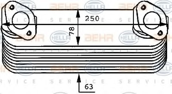 HELLA 8MO 376 725-011: Chłodnica oleju, olej silnikowy