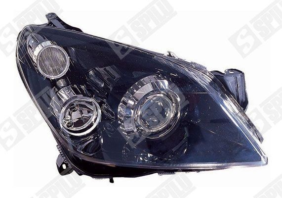 SPILU 322048: Fényszóró jobb, W5W, D2S, PY21W, H7, Villanymotorral