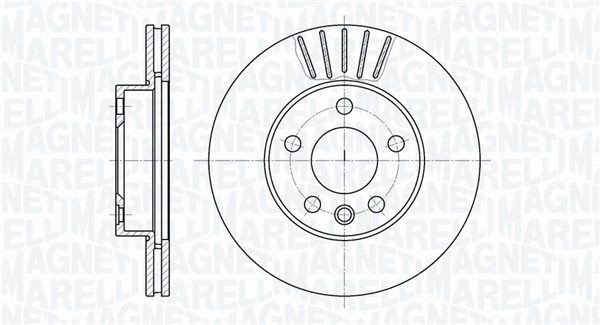 MAGNETI MARELLI 361302040324: Stabdžių diskas Ø: 280mm, vidinis ventiliavimas, Ø: 280mm