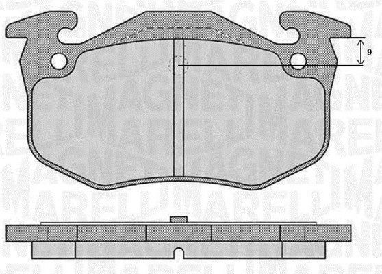 MAGNETI MARELLI 363916060790: Fékbetét készlet, tárcsafék