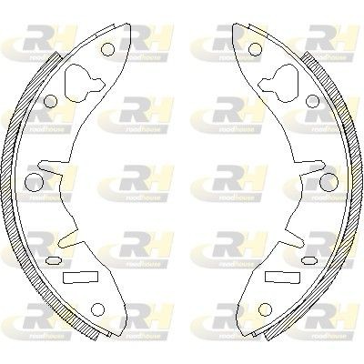 ROADHOUSE 4220.00: Kit ganasce freni Assale posteriore, 177,8mm, senza leva