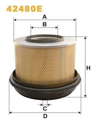 WIX FILTERS 42480E: Gaisa filtrs