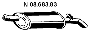 EBERSPÄCHER 08.683.83: Πίσω σιλανσιέ πίσω, 780mm