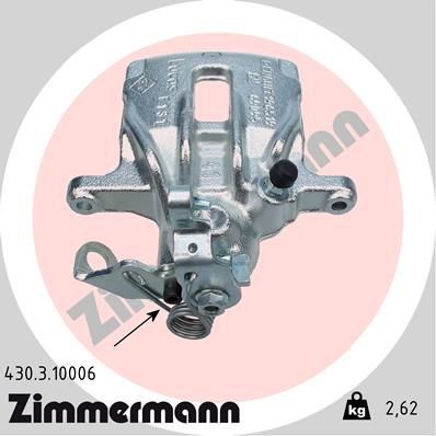 ZIMMERMANN 430.3.10006: Bremžu suports Aizm. tilts kreisajā pusē, bez kronšteina