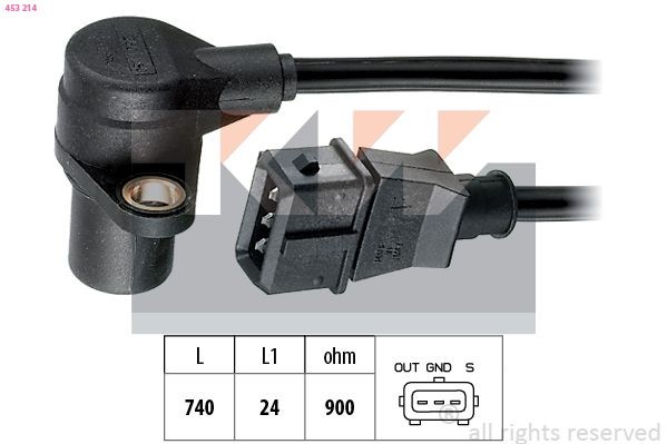 KW 453 214: Impulsu devējs, Kloķvārpsta Made in Italy - OE Equivalent